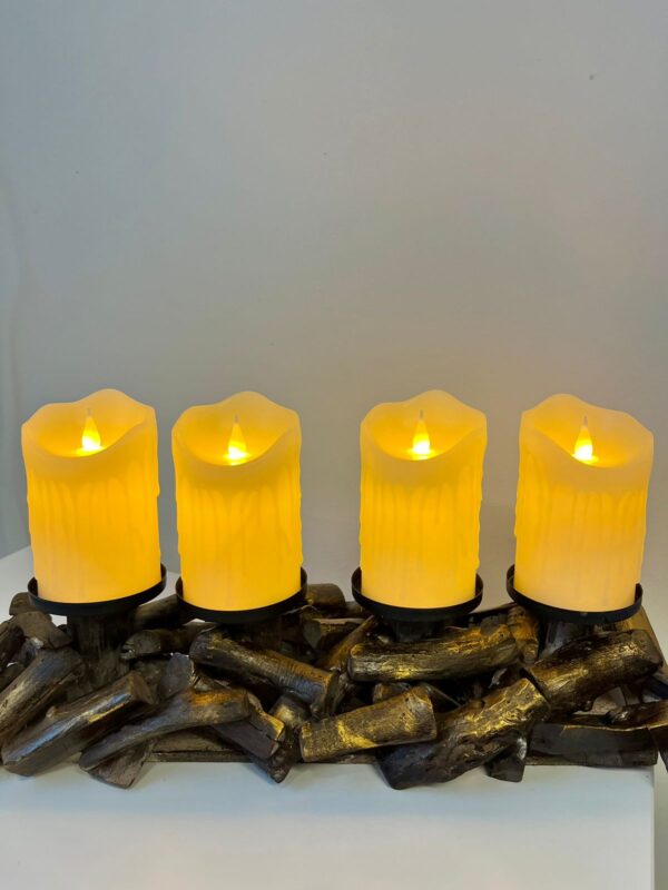 Castiçal Rústico com 4 Velas
